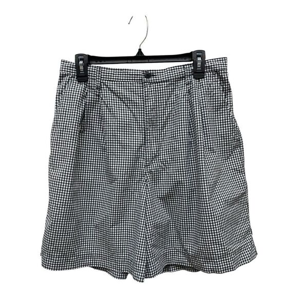 Vintage Charter Club High Waist Black and White Checkered Gingham Shorts Sz 14 - Picture 2 of 6